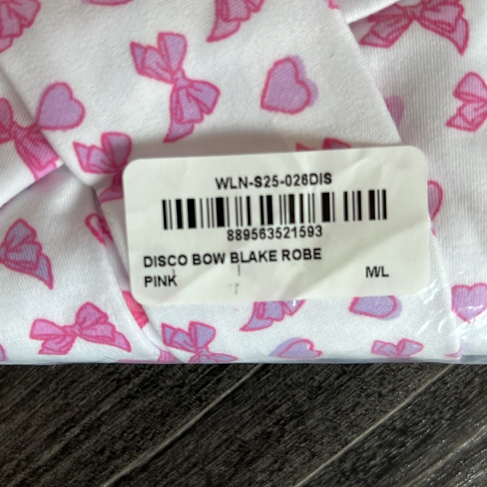 LoveShackFancy x Roller Rabbit Disco Bow Blake Robe - Picture 7 of 8